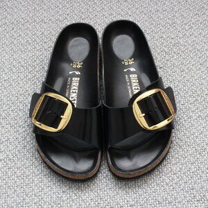 Birkenstock Madrid Big Buckle Patent Leather - High Shine Black